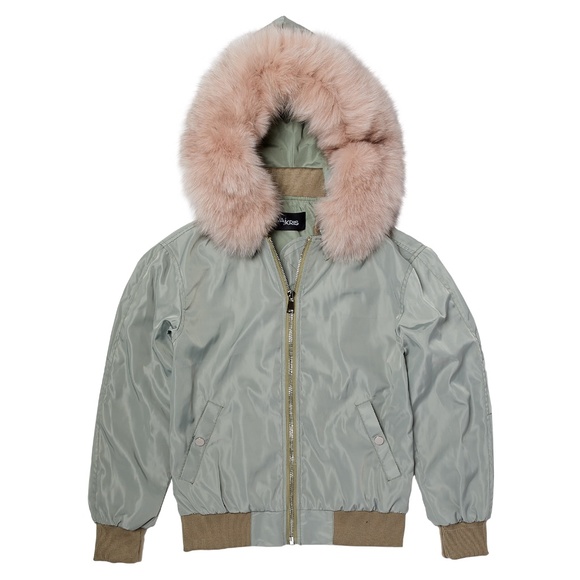 AVA KRIS - KELSEY NYLON BOMBER - Sage / Dusty Nude - Picture 5 of 5